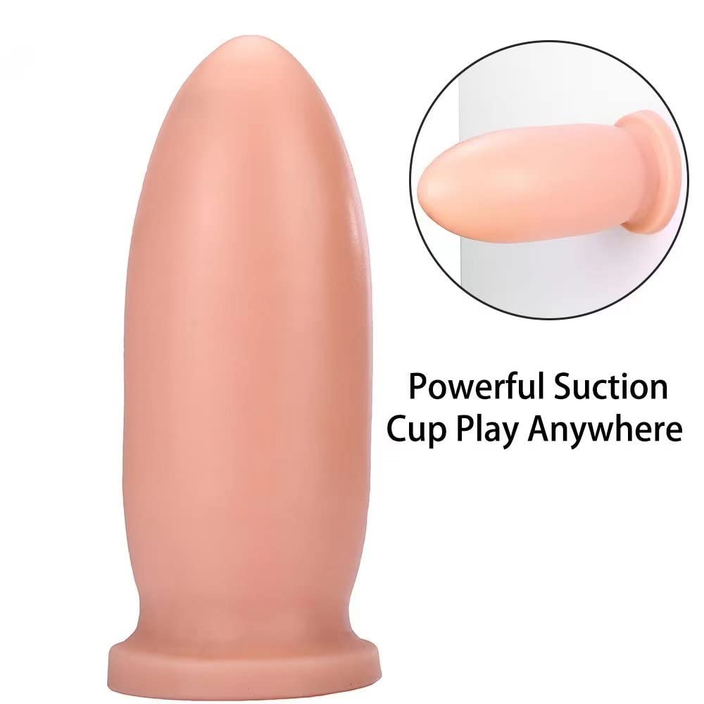 XXL Liquid Silicone Anal Plug for Beginners & Advanced Users - Ultra Soft Anal Sex Toy with Grooves for Women & Men (Flesh Color) | Perfect for Solo Play, Couples & BDSM Scenes