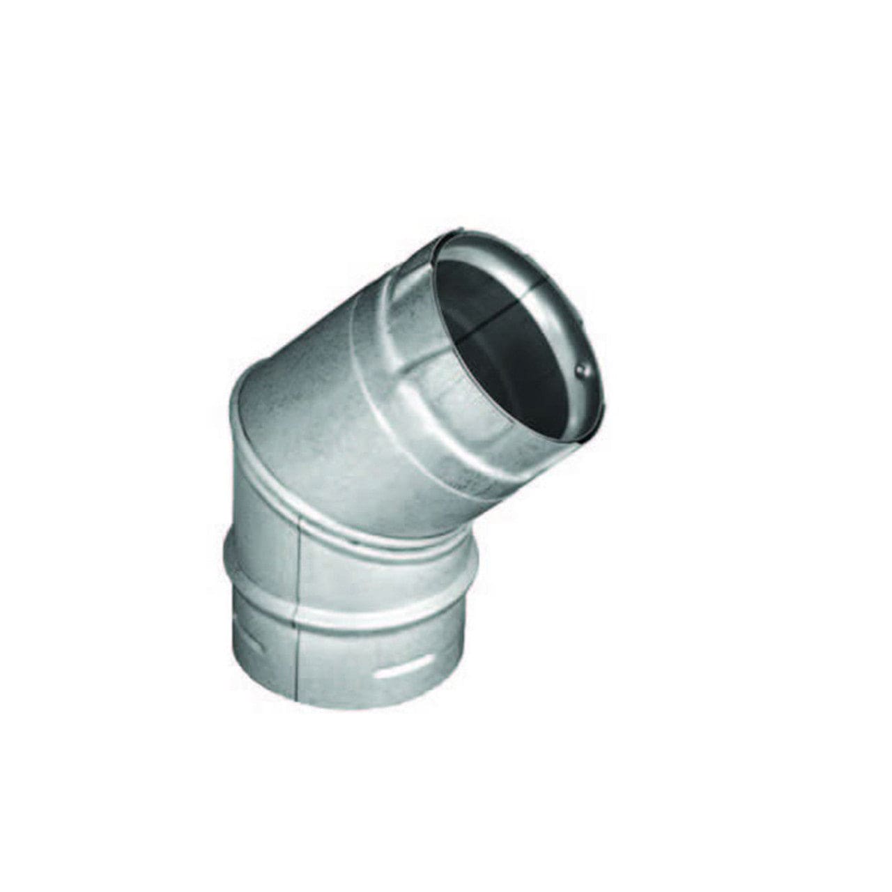 3 PelletVent Pro Double Wall Black 45 Degree Elbow - 3PVP E45B - High Efficiency Pellet Stove Vent Pipe for Home Heating Systems