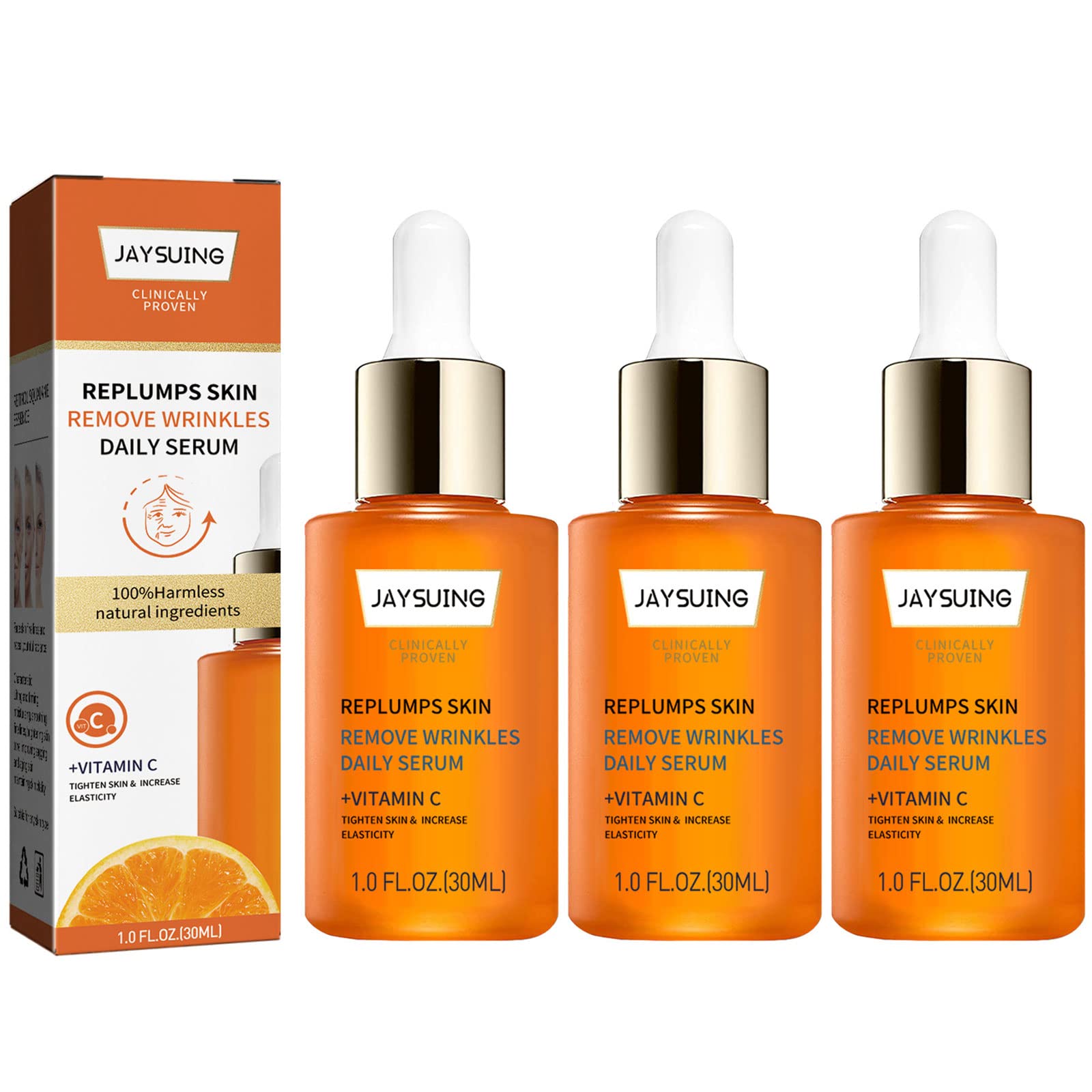 Powerful Anti-Aging Serum for Dark Spots & Wrinkles - Advanced Skin Brightening Treatment with Deep Hydration, Reduces Fine Lines (3 Pack) - Perfect for Night Routine & Daily Skincare Regimen
