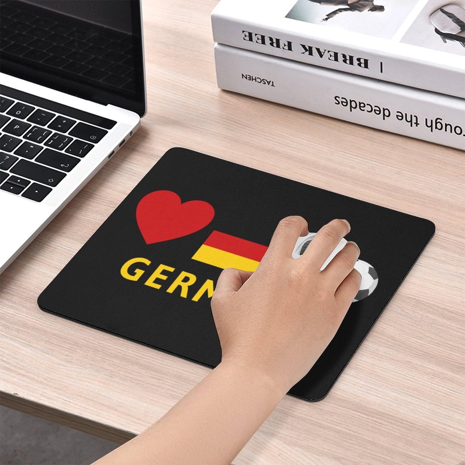 Germany Lover Football Durable Gaming Mouse Pad - Non-Slip Waterproof Mouse Mat for PC & Laptop - Perfect for Home, Office & Esports (18x22cm)