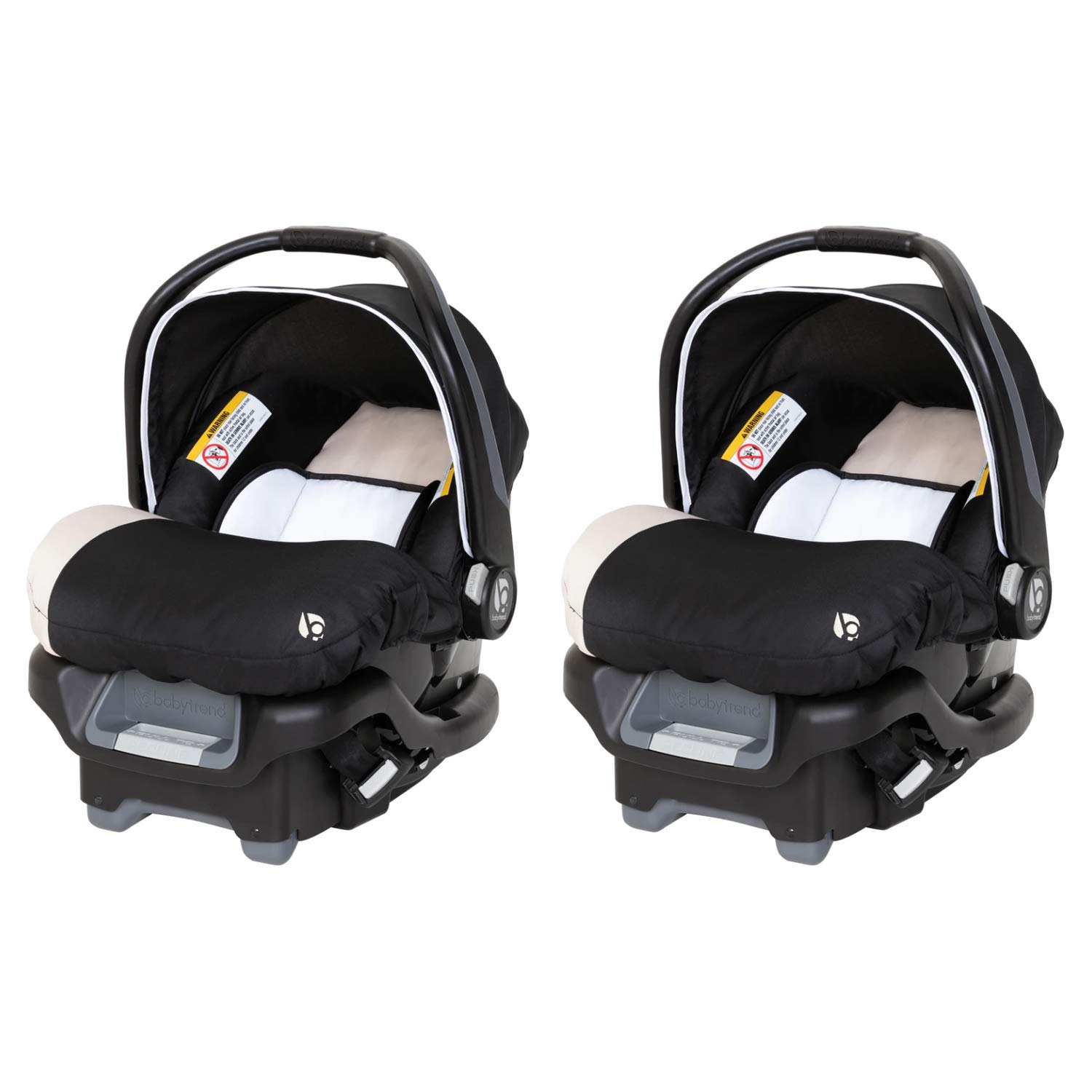 Baby Trend Ally Newborn Infant Car Seat Carrier Travel System - 2 Pack, Khaki - Safe & Comfortable for Babies up to 35 lbs with Harness & Cozy Cover - Perfect for Travel, Shopping & Daily Outings