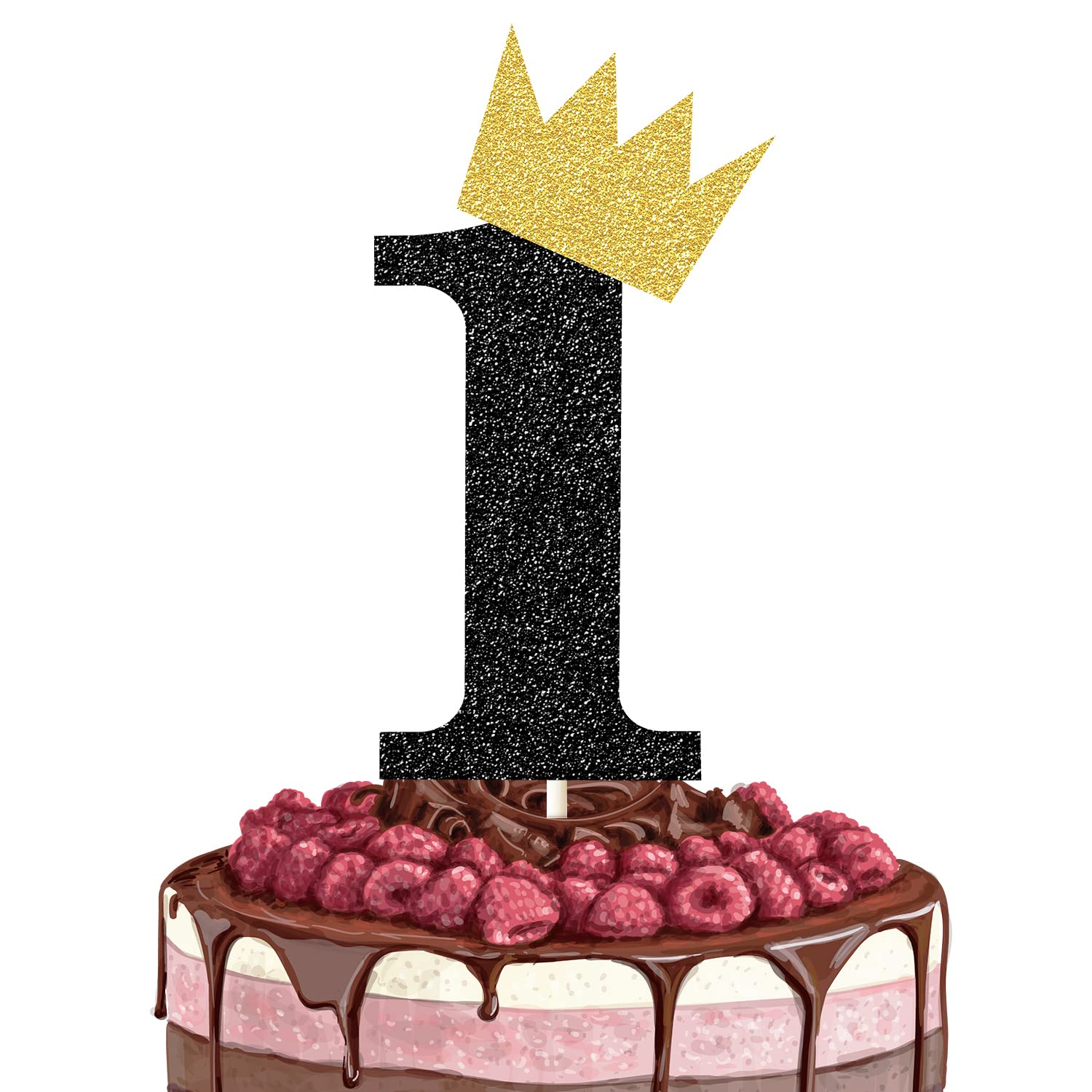Wild One Cake Topper - 1st Birthday Party Decorations - First Birthday Cake Decor - Wild One Theme Party Supplies for Baby's First Birthday Celebration