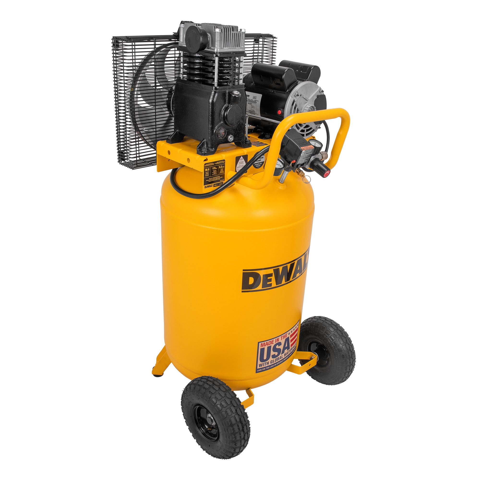 DeWALT DXCM303 30 Gallon 175 PSI Vertical Portable Air Compressor - Powerful & Quiet for Construction, Woodworking & DIY Projects