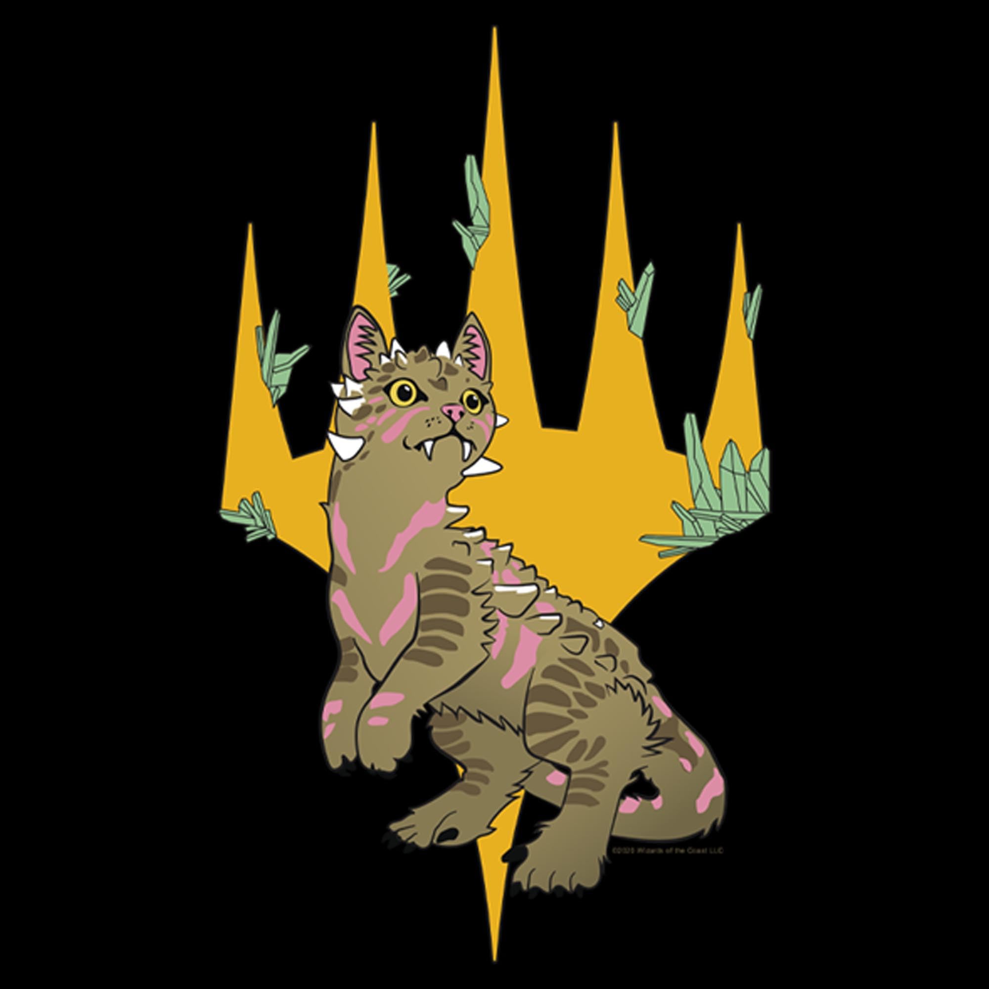 Men's Magic: The Gathering Ikoria Dinosaur Cat Graphic T-Shirt | Cool Gaming Tee for MTG Fans & Collectors | Perfect for Casual Wear, Cosplay & Game Nights