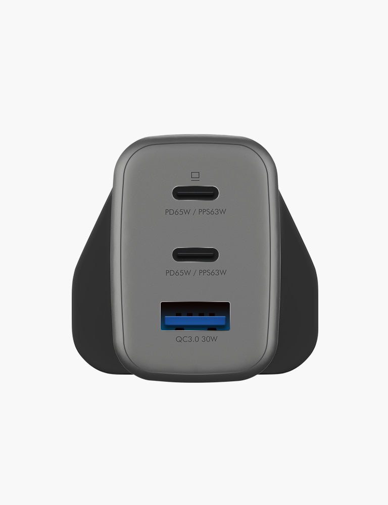 AmpCharge GaN65 Fast Charger - 65W USB C Wall Charger with GaN Technology for iPhone, Samsung, MacBook, iPad - Compact & Powerful Travel Charger for Home, Office & On-the-Go Use