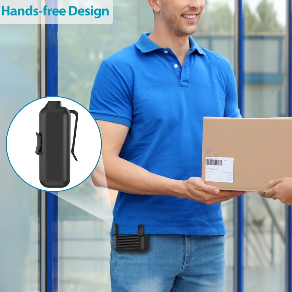 SLENPET Portable Hands-Free Waist Clip Fan with 6000mAh Battery - 23H Runtime, 3 Speed Settings, 5100RPM Strong Airflow - Perfect for Outdoor Work, Farming, Hiking, Camping & Travel - Stay Cool While Gardening, Construction, or Beach Trips