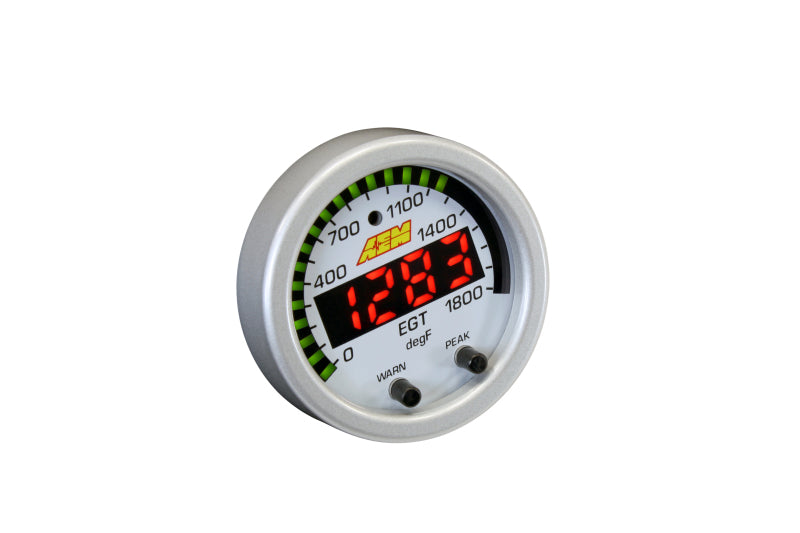 AEM X Series EGT Gauge 0-1800°F - High Accuracy Exhaust Gas Temperature Meter for Performance Cars, Racing & Diesel Trucks
