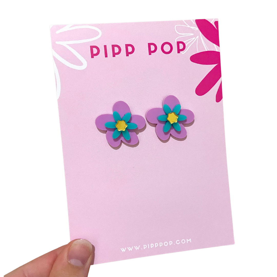 Jessie Flower Stud Earrings for Women - Dainty Floral Jewelry Gift for Her - Perfect for Everyday Wear, Date Night & Special Occasions