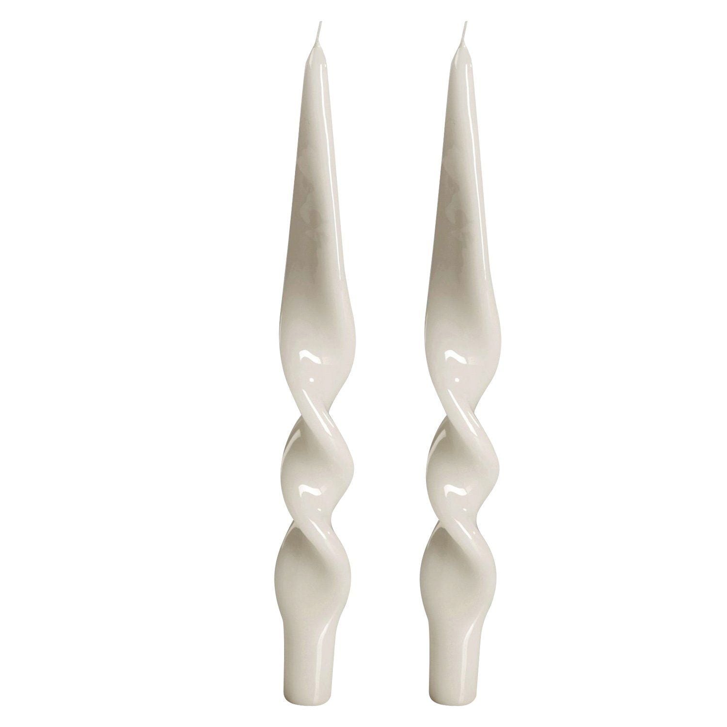 Meloria Twisted Taper Candle Set of 2 - Elegant Handmade Beeswax Candles for Romantic Dinners, Wedding Decor & Home Aromatherapy