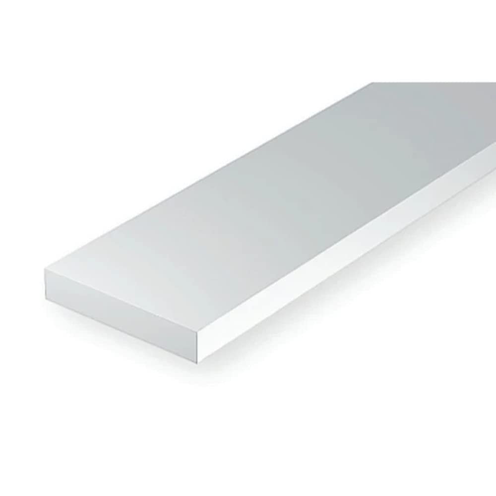 EVG8202 HO Scale Model Strip 2x2 Plastic Building Supplies for Train Sets, Dioramas & Miniature Scenes - Perfect for Model Railroads & Architectural Projects