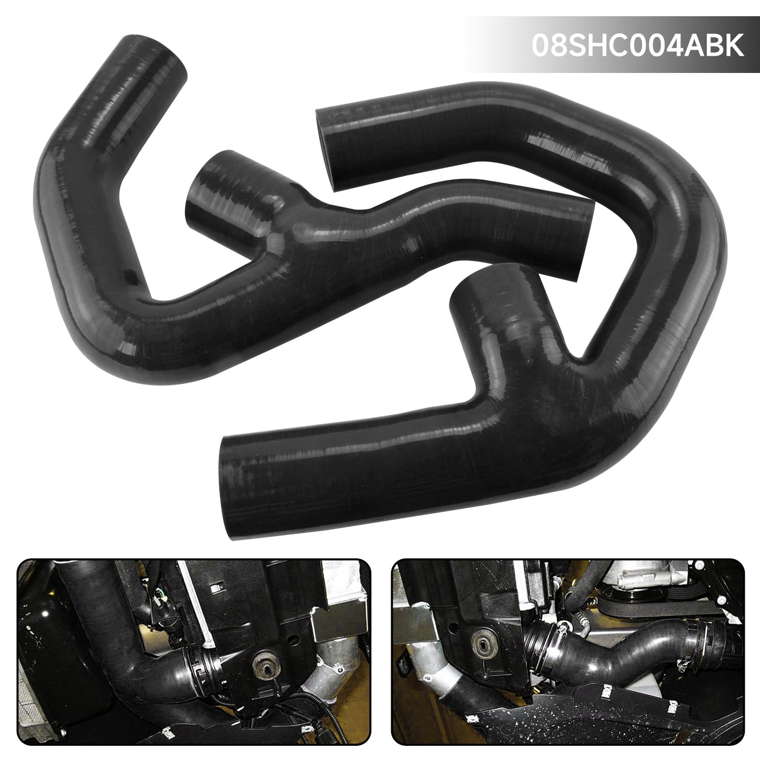 VW GOLF MK5 A3 Jetta GTI 2.0 FSi Silicone Intercooler Pipe Hose - High Performance Black Silicone Hose for Turbocharged Engine Upgrades & Performance Tuning