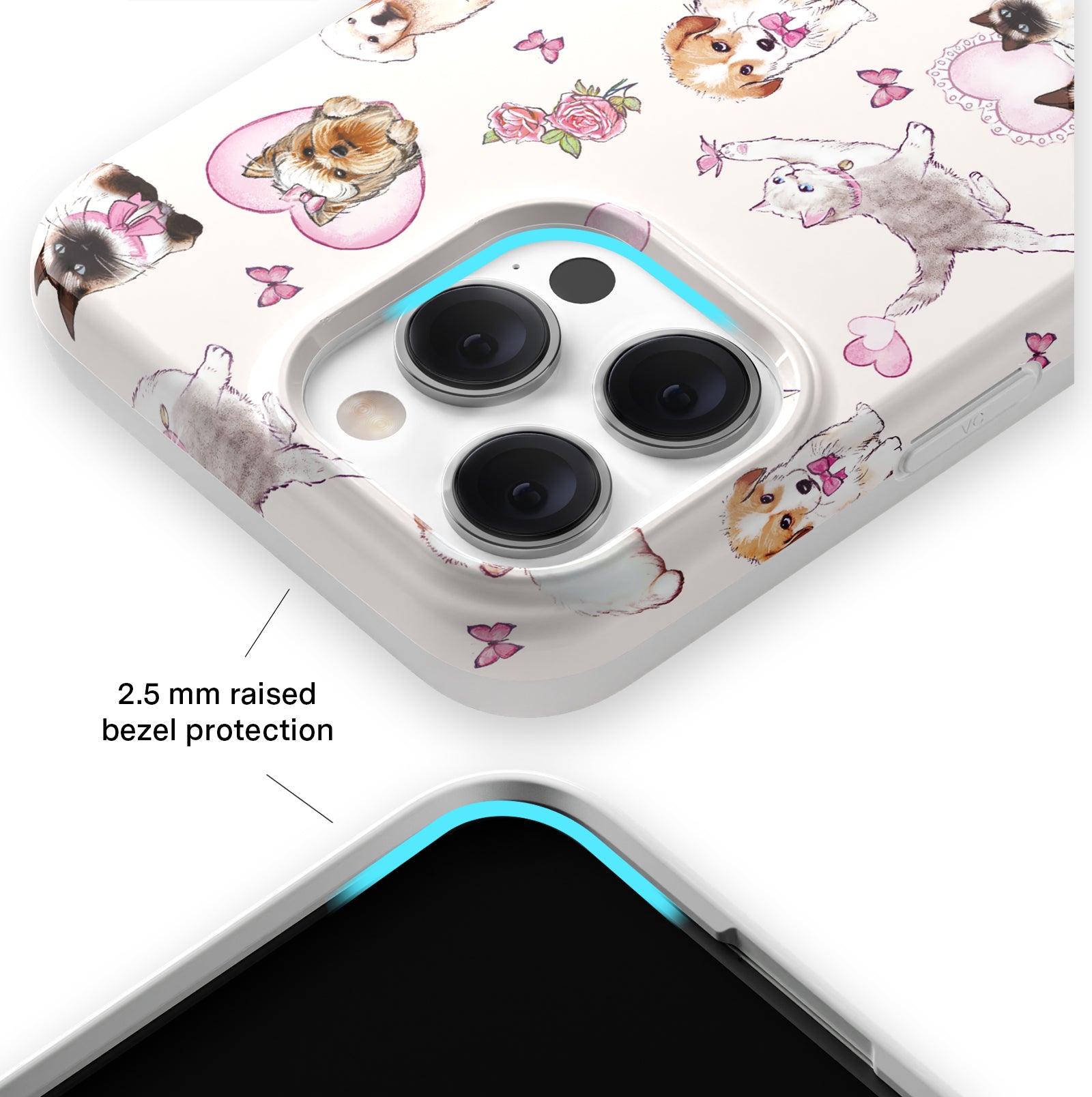 Cute Puppy & Kitten iPhone Case - Durable Protective Phone Cover for iPhone 12/13/14/15 - Perfect for Pet Lovers & Animal Enthusiasts - Great Gift for Dog & Cat Owners