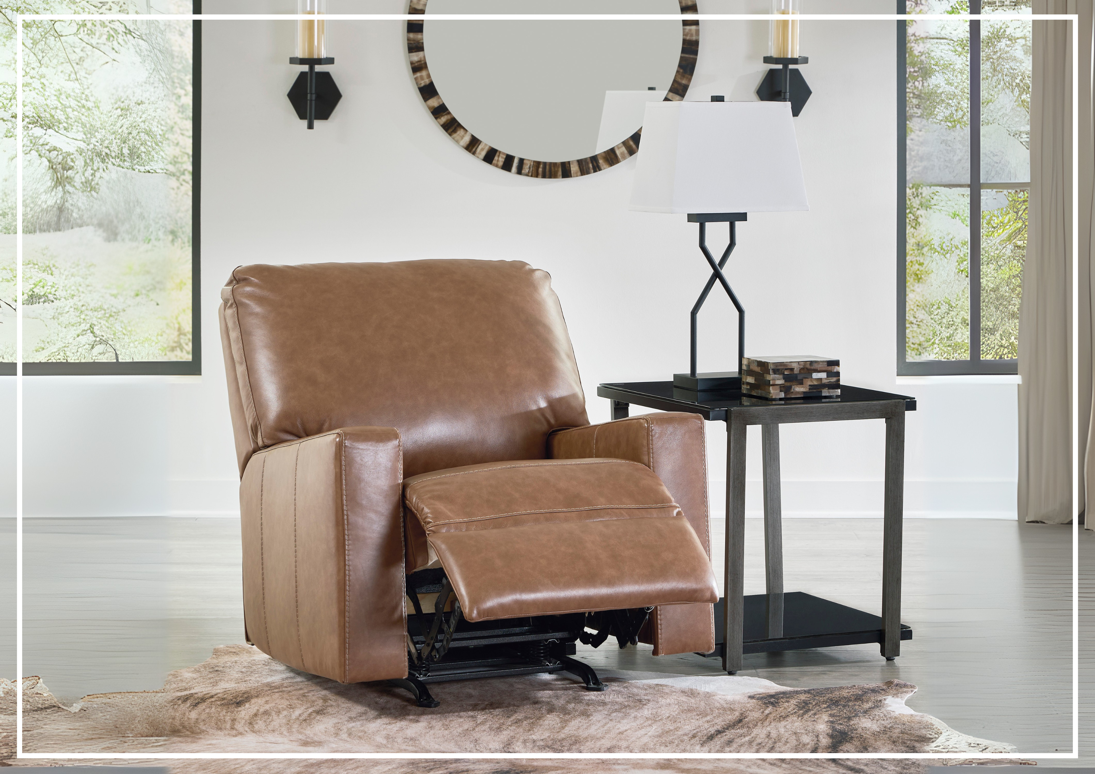 Gio Italia Bella Genuine Leather Rocker Recliner Chair - Comfortable Living Room Furniture for Relaxing & Nursing Mothers