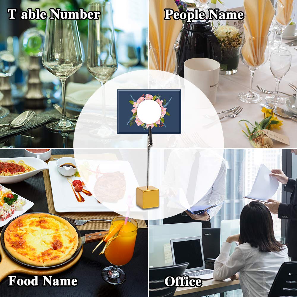 10pcs Gold Table Number Holders - Elegant Name Card Stands, Memo Clips & Menu Holders for Weddings, Parties & Restaurants - Perfect for Place Cards, Photos & Notes