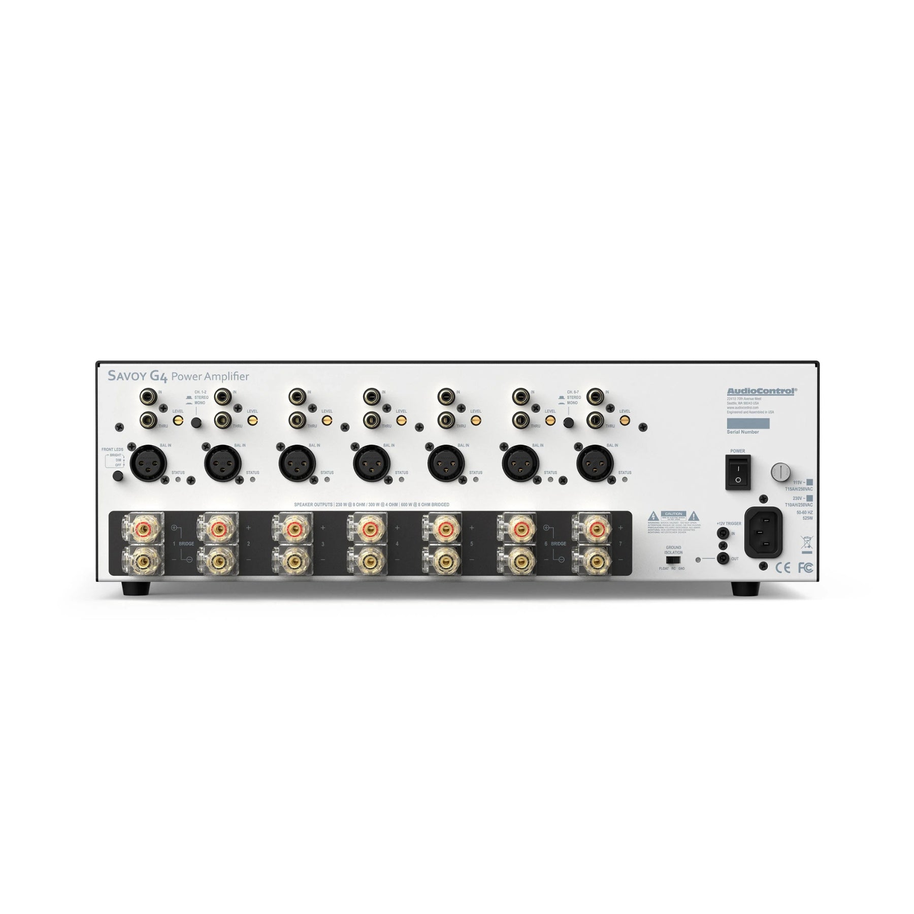 AudioControl SAVOY G4 7-Channel Power Amplifier - High-Performance Car Audio System for Home Theater & Multi-Zone Setup (Open Box)