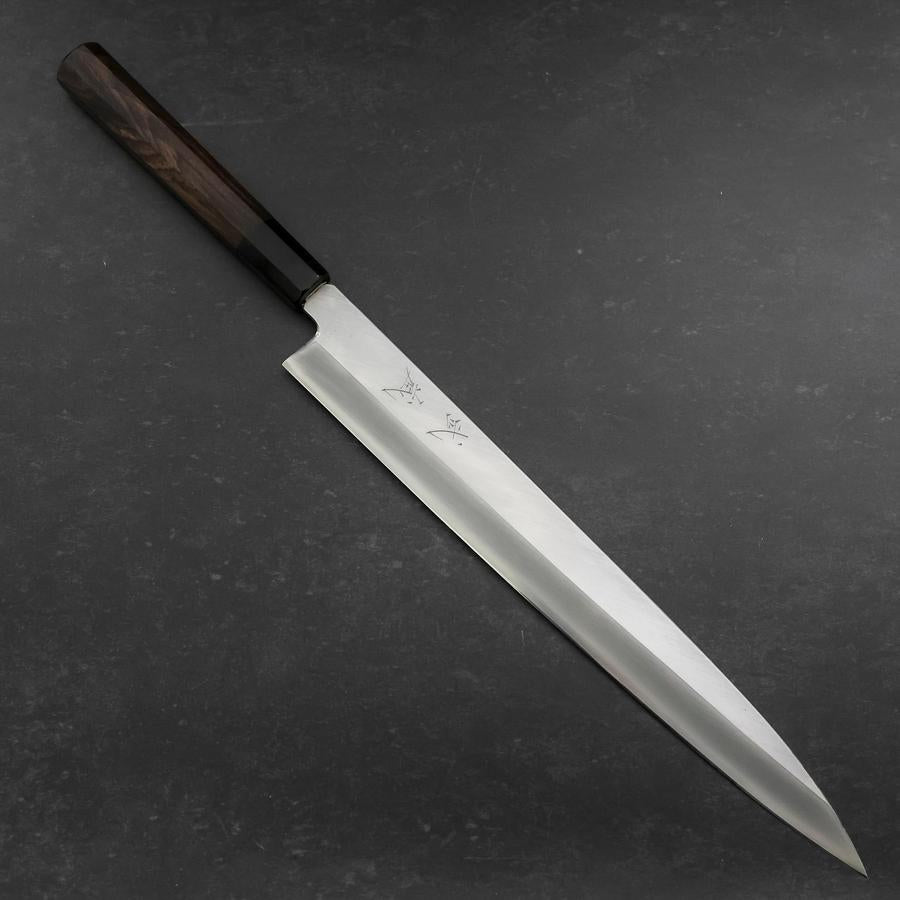 Premium Yanagiba Sushi Knife 300mm - High Carbon Silver Steel #3 with Kasumi Buffalo Ebony Handle - Professional Japanese Sushi & Sashimi Chef Knife for Home & Restaurant Use