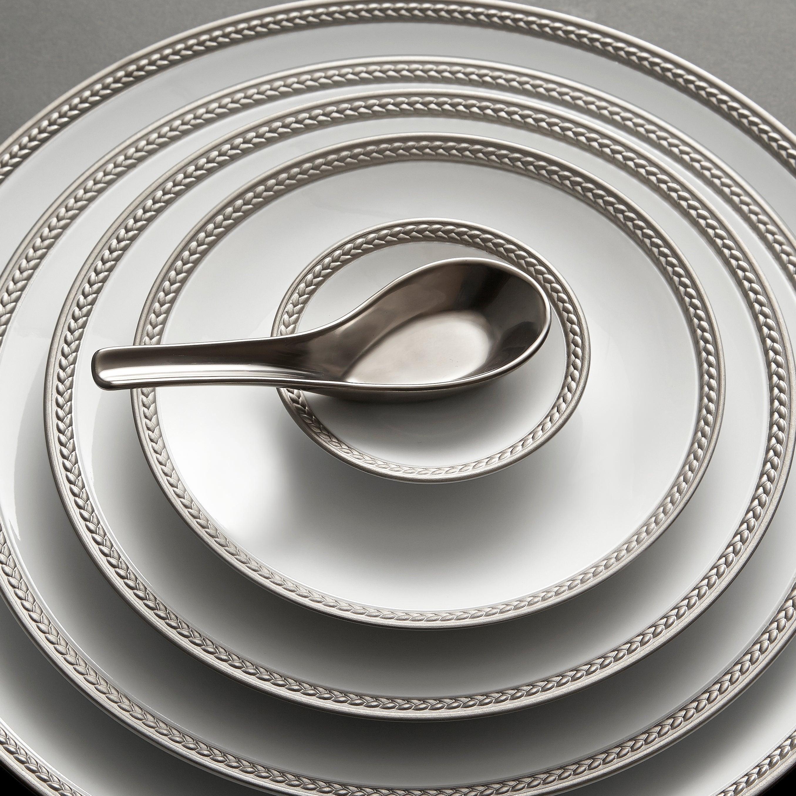 Braided Silk Sauce Dish with Spoon Rest - Elegant Tableware for Asian Cuisine, Sushi, Soy Sauce & Condiments - Perfect for Dining, Entertaining & Home Decor