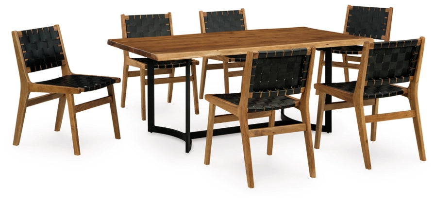 Fortmaine 6-Piece Dining Table Set with Chairs - Modern Kitchen & Dining Room Furniture for Family Gatherings & Dinner Parties