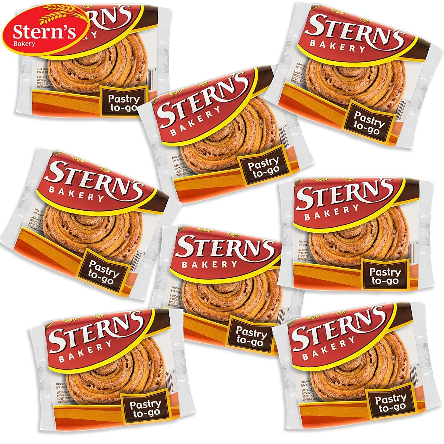 Stern's Bakery Cinnamon Swirl Danish Pastries - 18 Individually Wrapped 3oz Breakfast Snacks | Dairy Free, Nut Free & Kosher Certified | Perfect for Vending Machines, Lunchboxes, Office Snacks & On-the-Go Breakfast