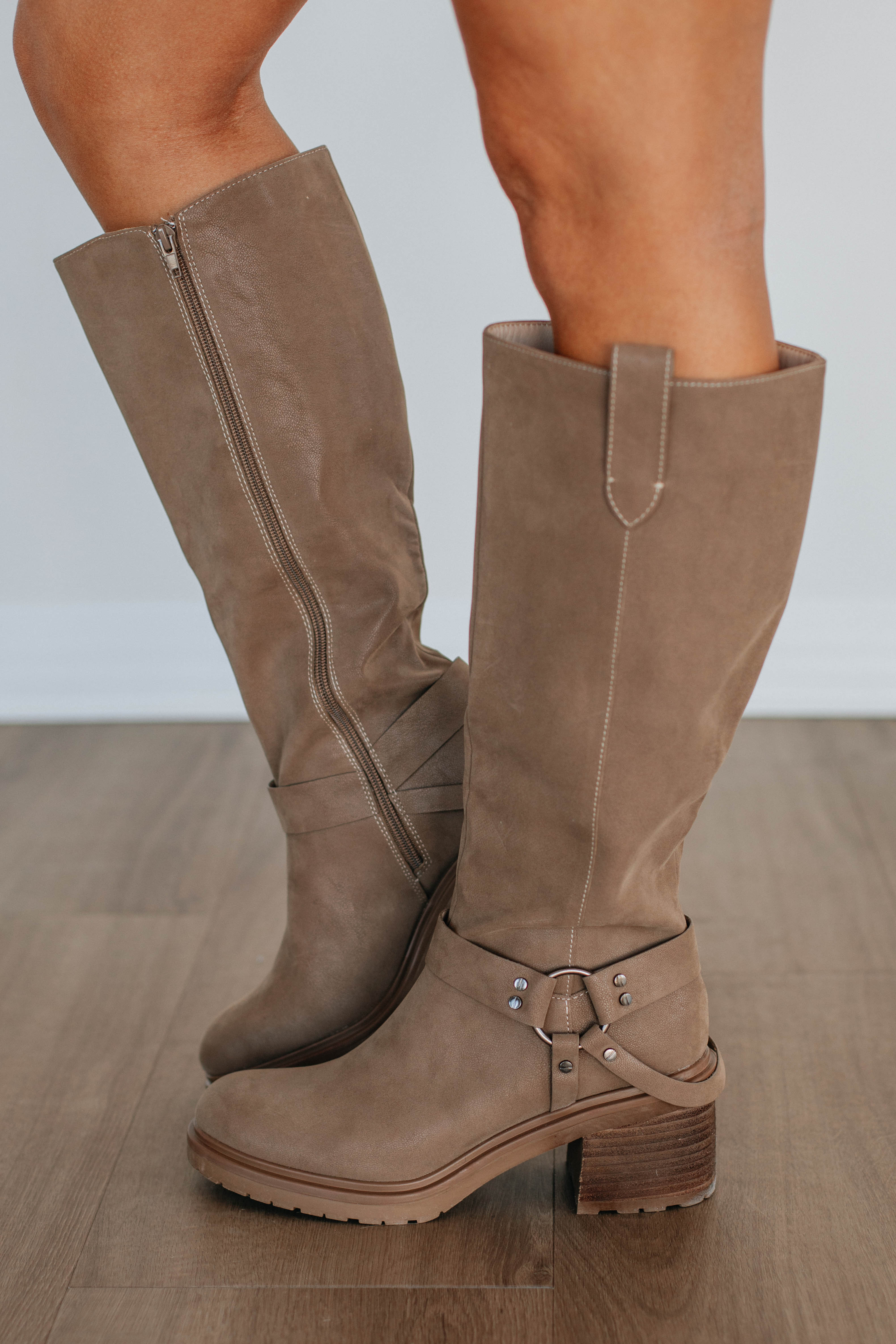 Stylish Dark Taupe Boots for Women - Comfortable & Trendy Ankle Boots for Fall & Winter Fashion | Perfect for Office, Dating & Casual Outfits