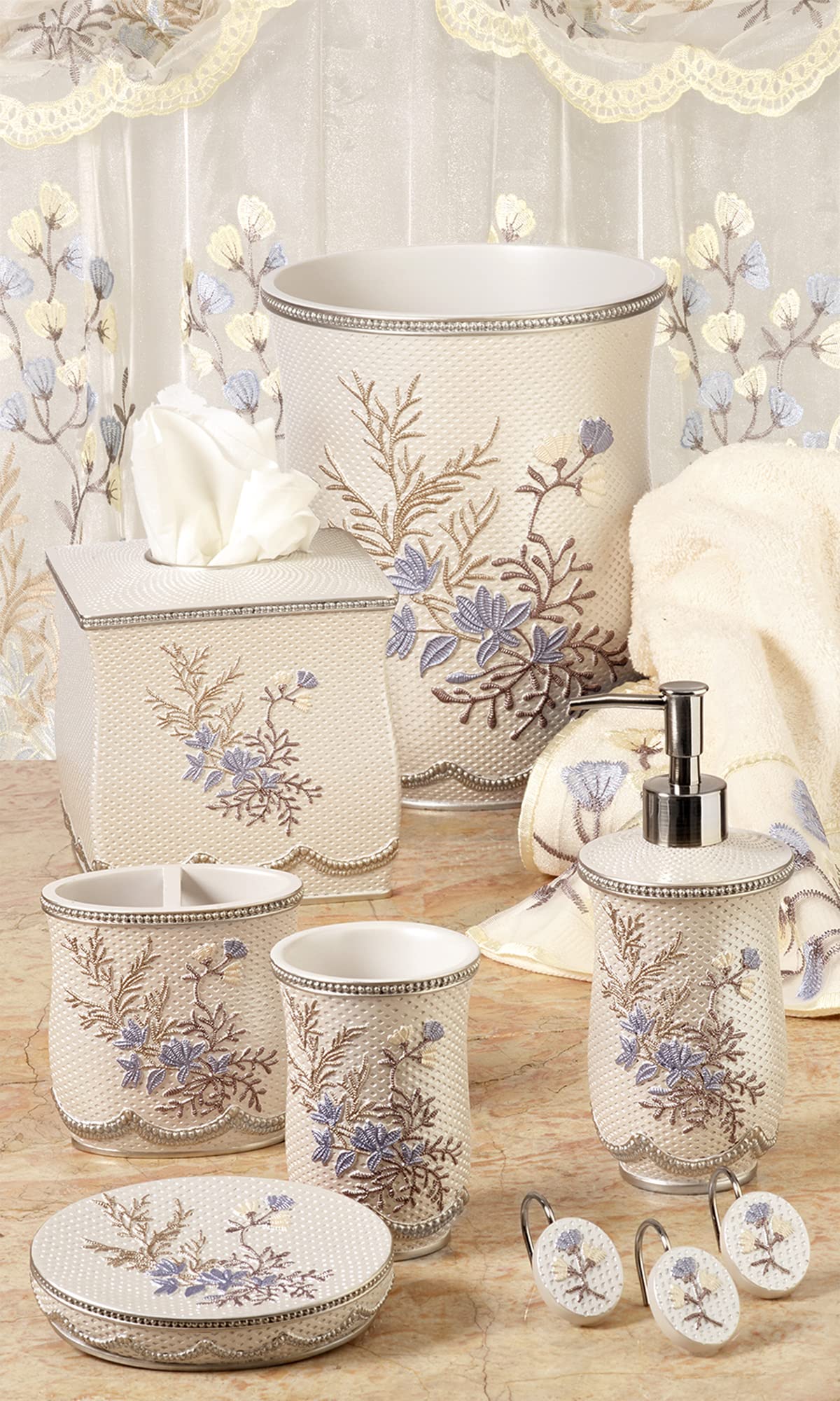 Best Selling Beige Bath Capri & Soap Dish Set - Non-Slip Shower Organizer for Bathroom, Spa, and Travel Use