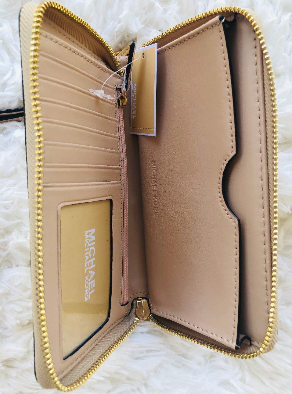 Jet Set Large Gold Metallic Phone Case with Wrist Strap & Card Holder - Stylish Crossbody Wallet for iPhone 15/14/13 Pro Max, Perfect for Travel, Shopping & Night Out