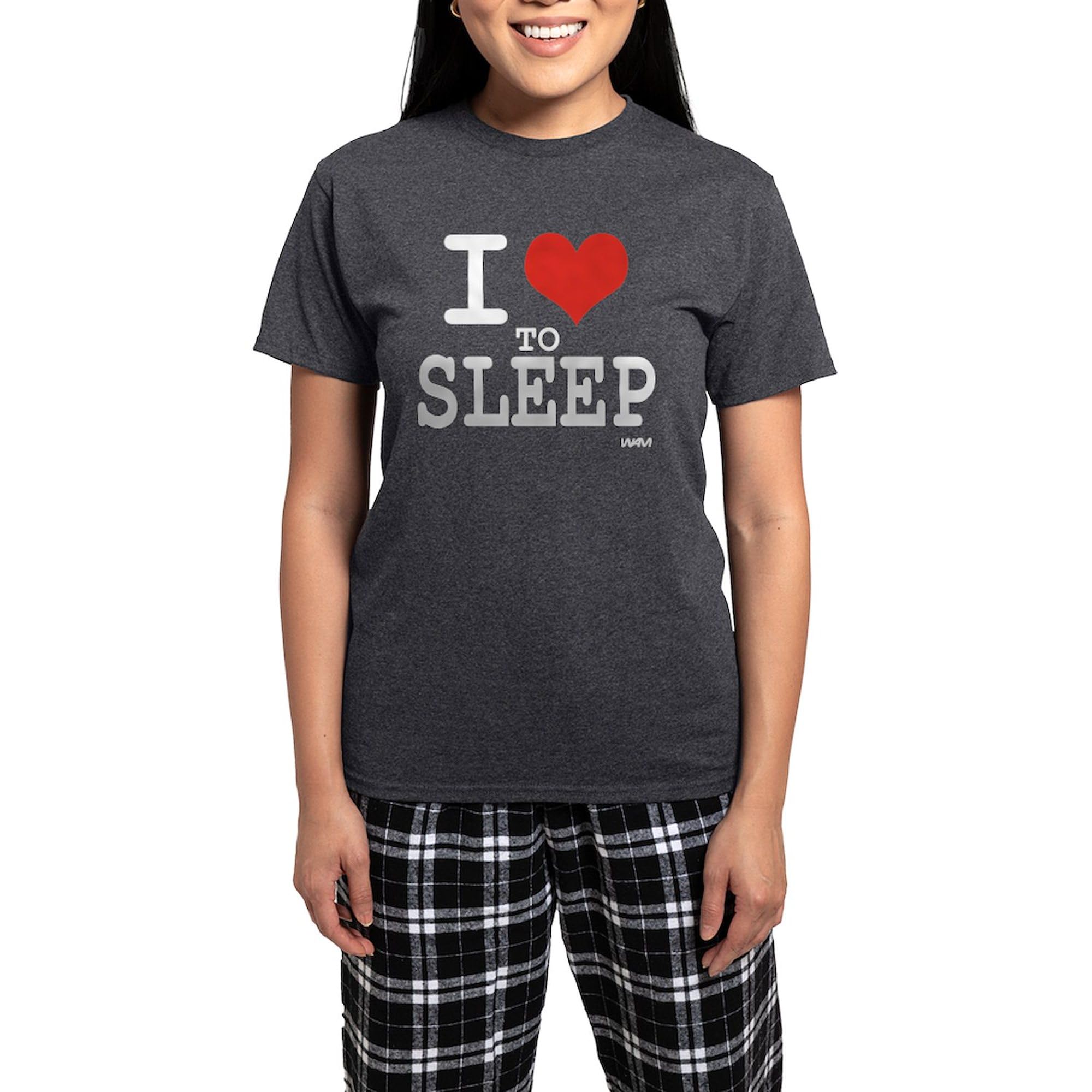 Women's Charcoal Novelty Pajama Set - I Love To Sleep Comfy Lounge Wear for Women | Cozy Nightwear for Relaxing at Home & Sleepovers