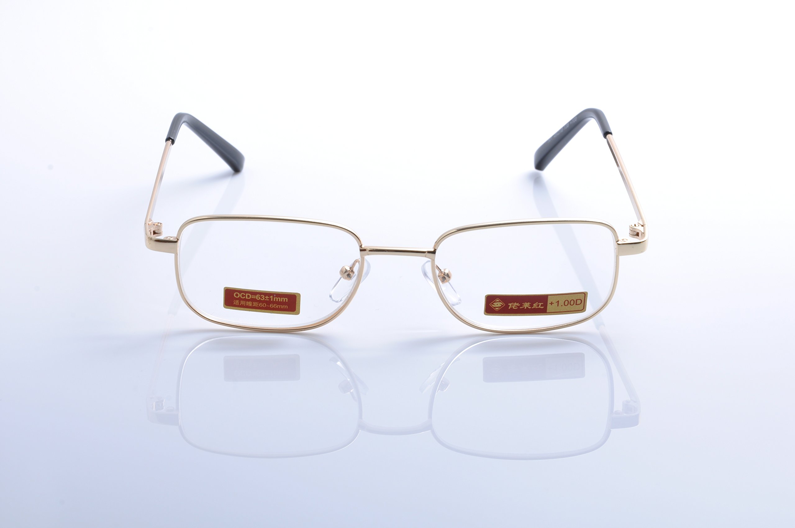 Premium Metal Full Rim Reading Glasses for Men & Women - Lightweight Comfort for Reading, Working & Computer Use