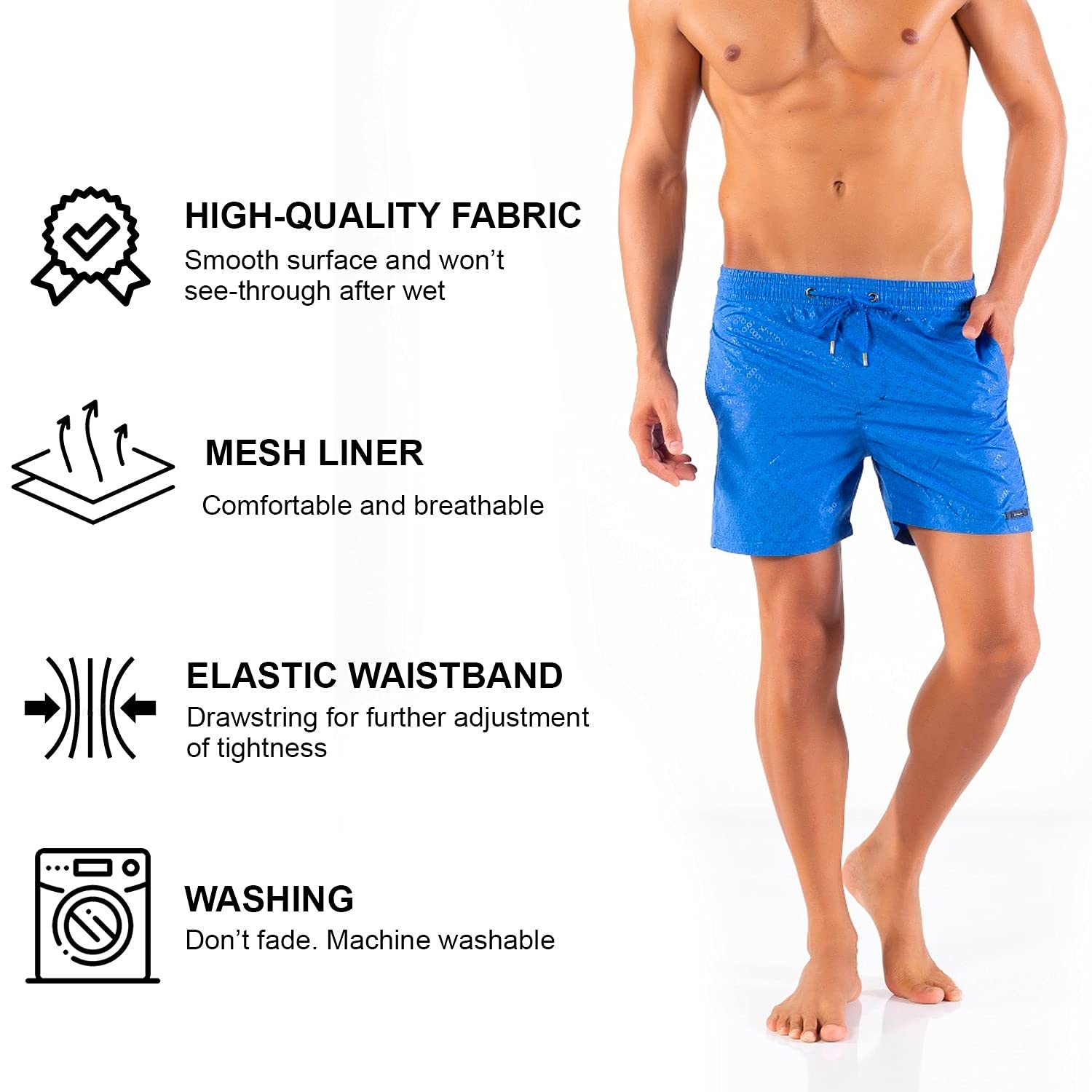 Men's Quick Dry Swim Trunks with Liner - Beach & Pool Essentials