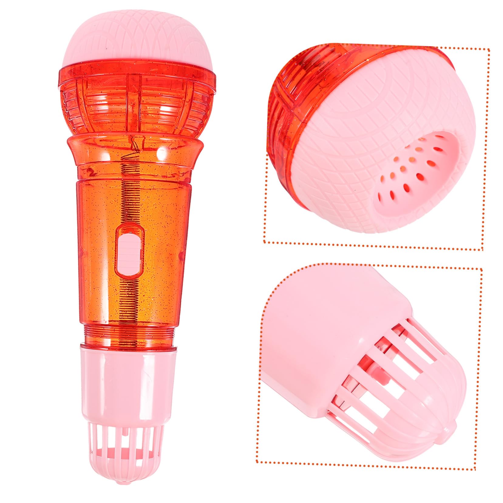 ORFOFE Kids Echo Microphone Toy - Red Plastic Fake Microphone for Toddlers & Babies - Fun Singing & Karaoke Play for Boys & Girls - Perfect for Birthday Gifts & Pretend Play