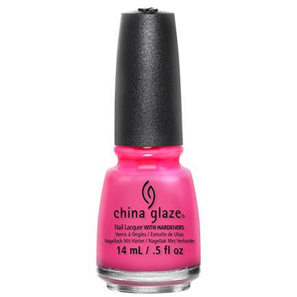 China Glaze Pink Voltage Nail Polish - 0.5 oz (#70291) - Long Lasting Neon Pink Nail Lacquer for Summer, Parties & Pedicures