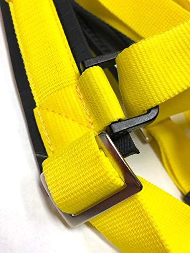 Neewa Adjustable Sled Pro Harness for Large Dogs - Heavy Duty Pulling Harness for Sledding, Skijoring & Canicross (Small, Yellow) - Perfect for Winter Sports & Outdoor Adventures with Your Giant Breed Dog