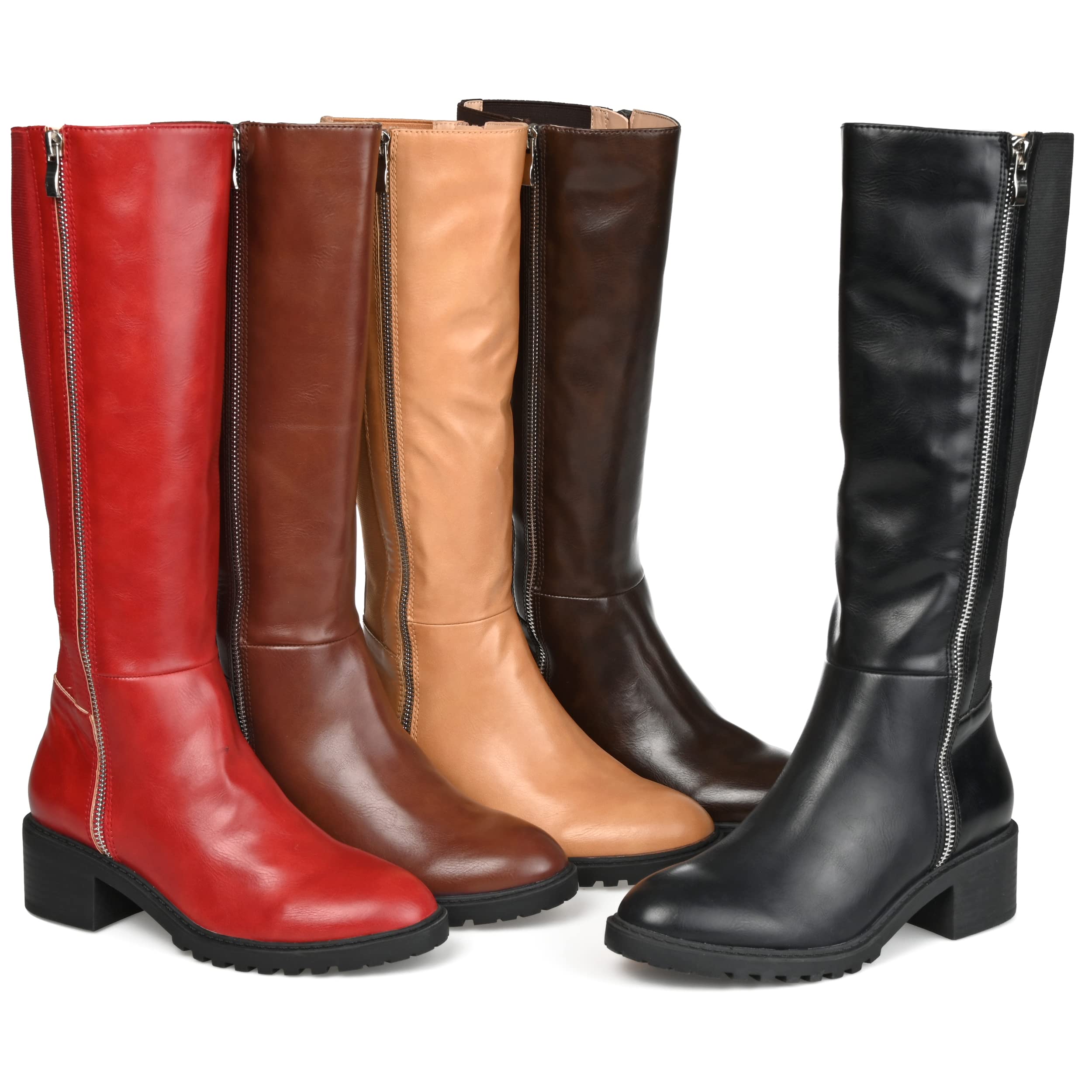 Journee Collection Women's Combat Boots - Stylish & Comfortable Ankle Boots for Everyday Wear | Perfect for Casual Outfits, Work & Outdoor Adventures