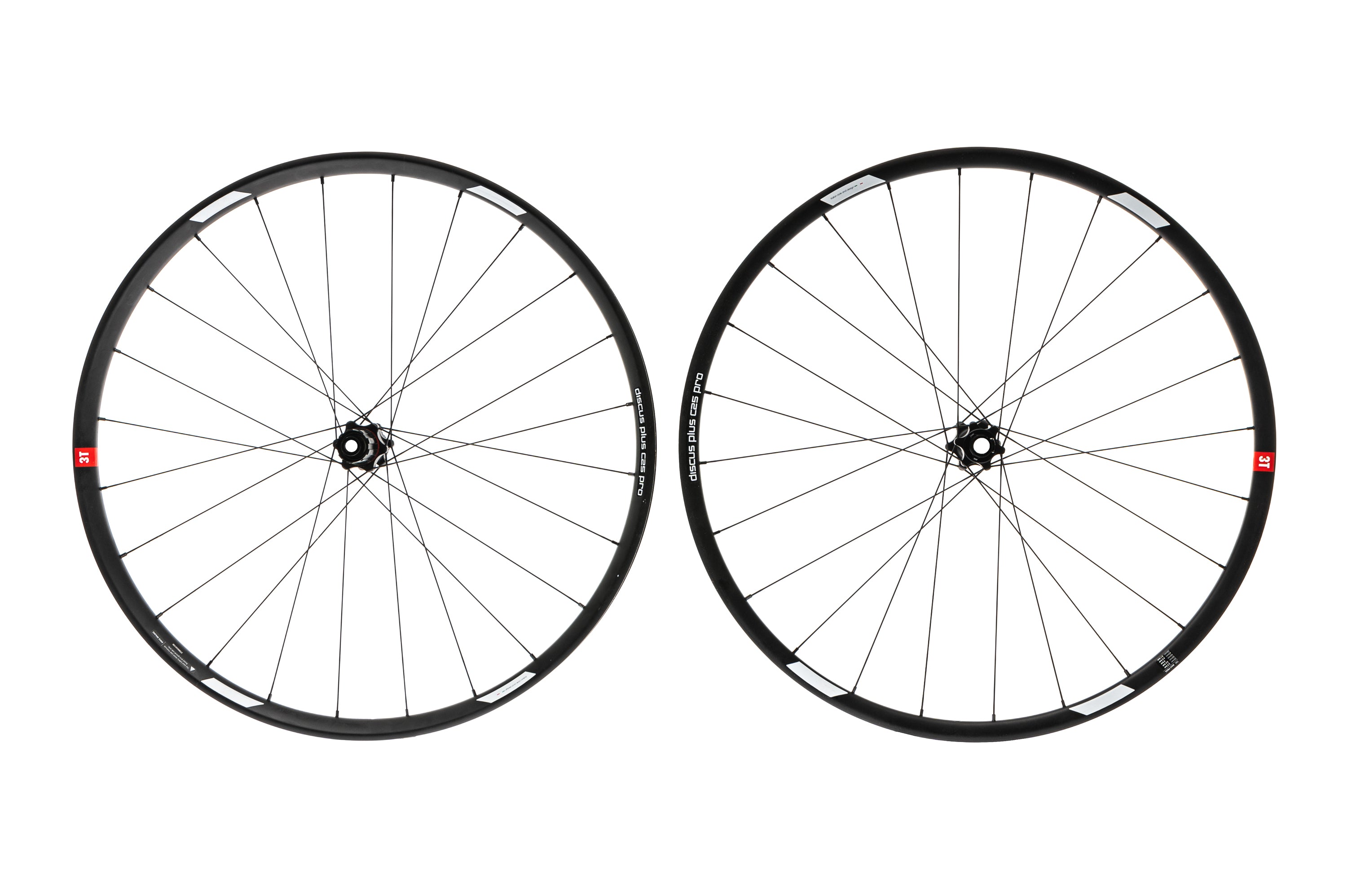 3T Discus Plus C25 Pro 650b Tubeless Aluminum Wheelset - Lightweight & Durable for Road & Gravel Biking
