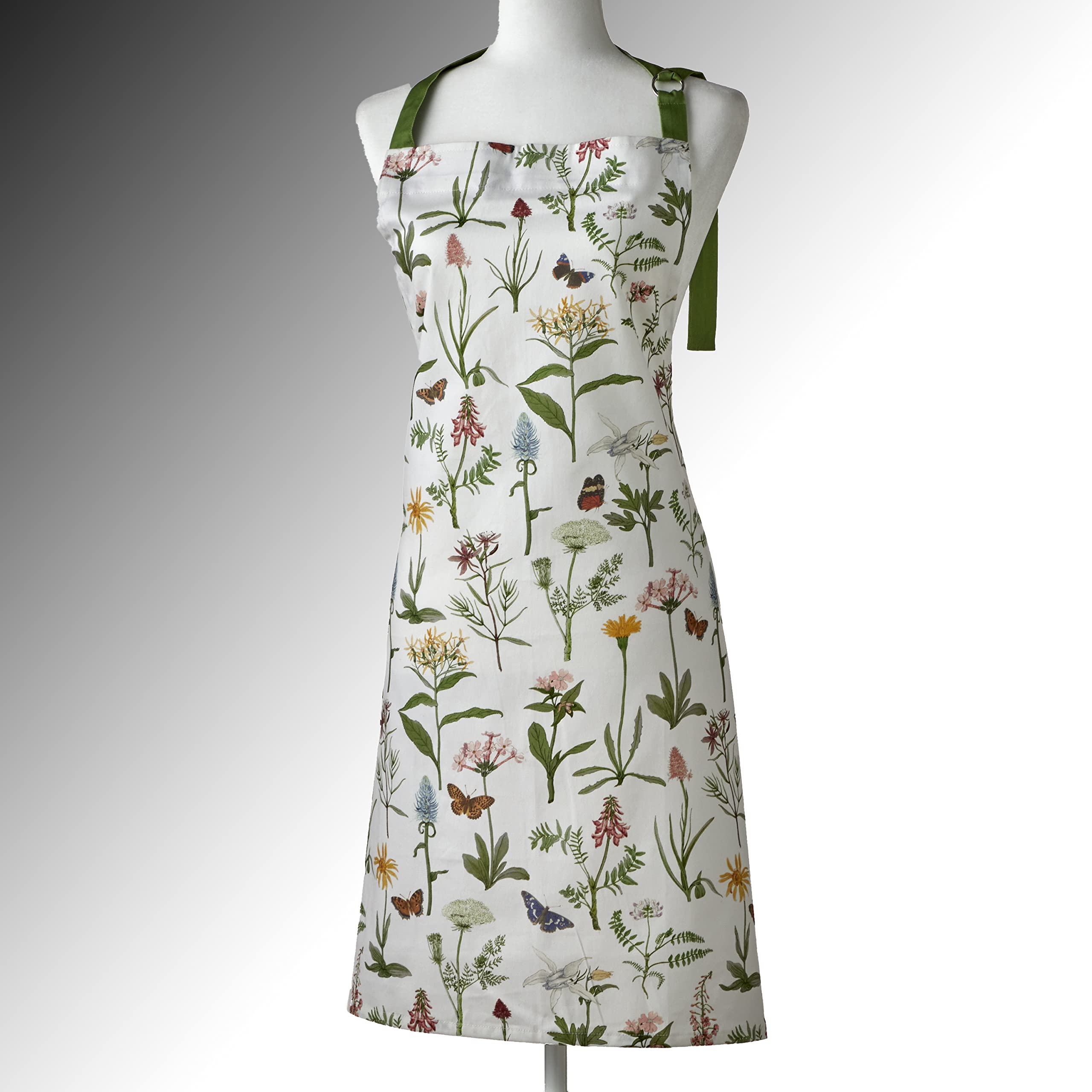 SKL Home Heirloom Wildflowers Apron - Vintage Floral Kitchen Apron for Women, Adjustable & Washable - Perfect for Cooking, Baking, Gardening & Hosting