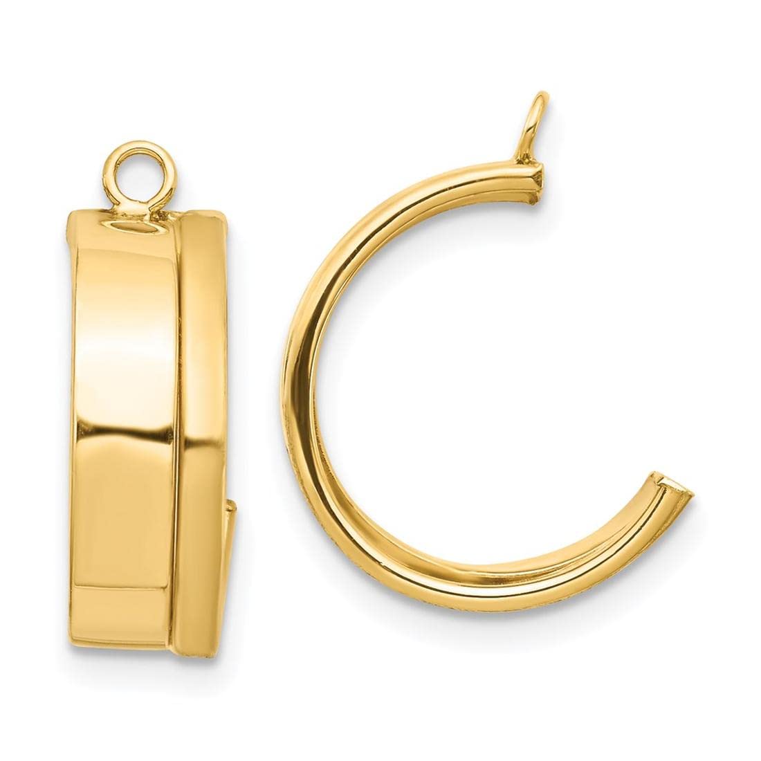 14K Yellow Gold Dangle Earring Jacket - Elegant Layered Earring Enhancer for Women | Perfect for Parties, Weddings & Everyday Wear