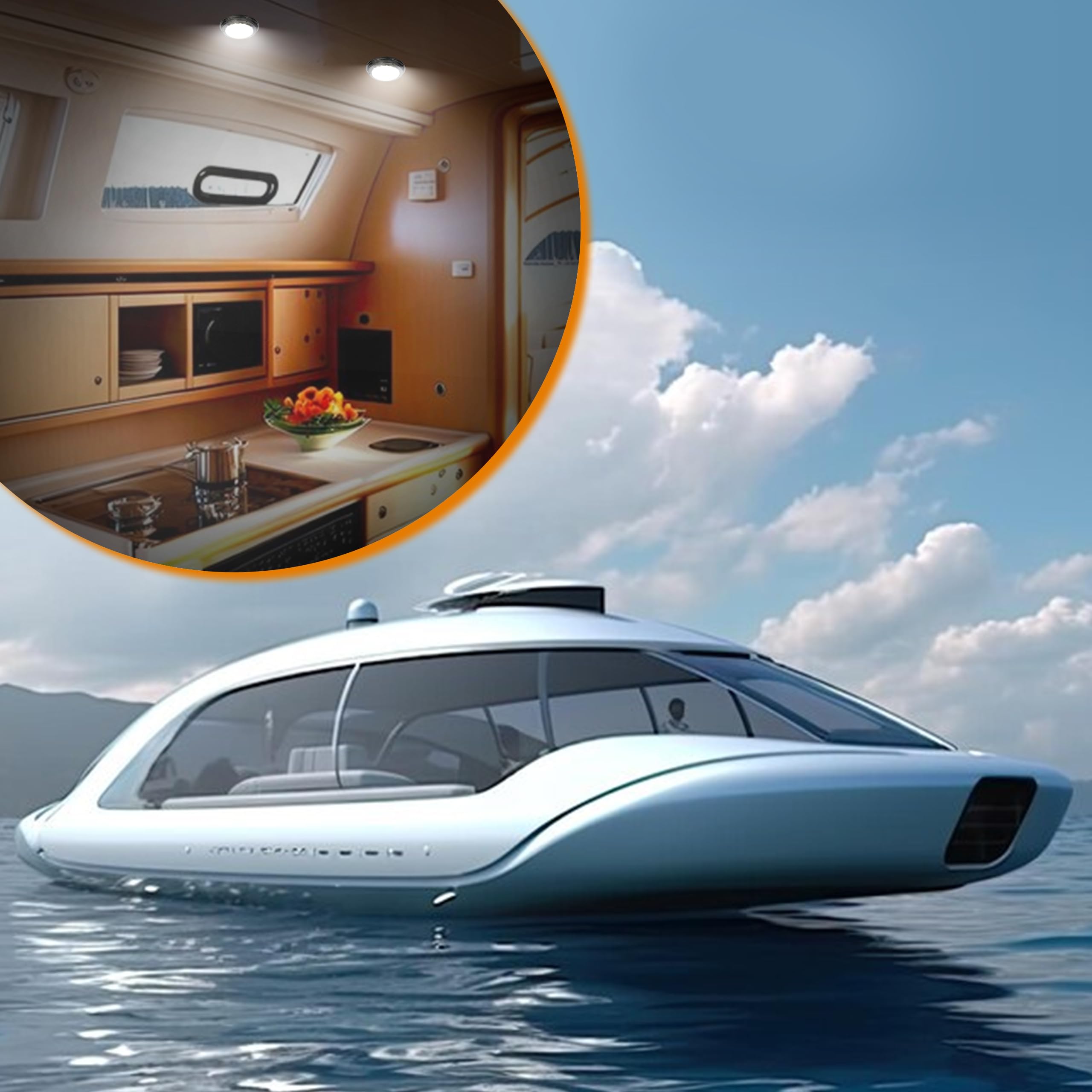 12V Marine LED Dome Light - 5.5