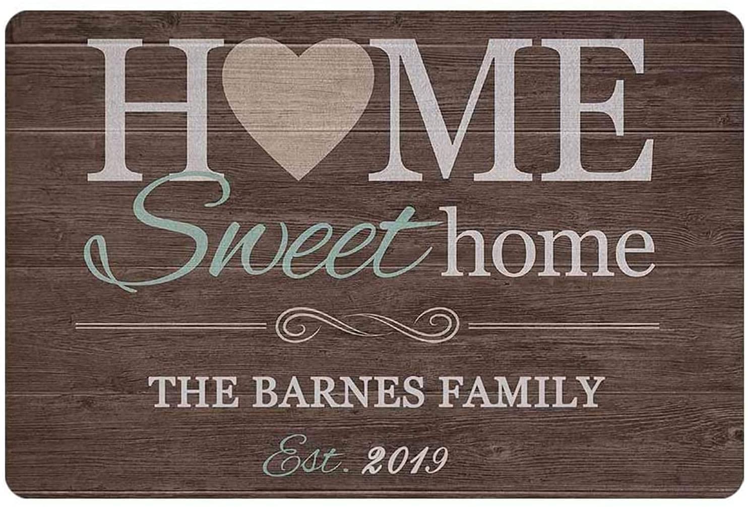 Custom Family Name Wall Decor - Personalized Sweet Home Sign for Indoor & Outdoor Use - Perfect for Housewarming Gifts & Farmhouse Style Home Decor
