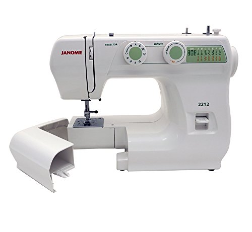 Janome 2212 Sewing Machine with 10 Built-in Stitches - Free Bonus Accessories Kit | Perfect for Beginners, Home DIY Projects & Quilting | Heavy Duty Metal Frame & Easy Threading System