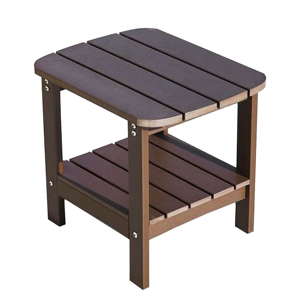 Adirondack Chair - Outdoor Patio Furniture, Weather-Resistant Plastic Resin Deck Chair for Garden, Backyard, Poolside & Beach - Coffee Table Brown - Perfect for Relaxing, Lounging & Entertaining