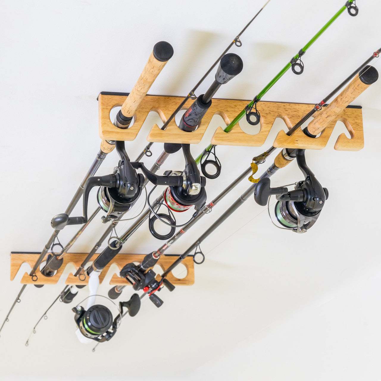 Best Fishing Rod Holder for Stillwater - Heavy Duty 8 Rod Storage Rack | Secure & Space-Saving Tackle Organizer for Garage, Boat, or Cabin | Perfect for Anglers & Fishing Enthusiasts