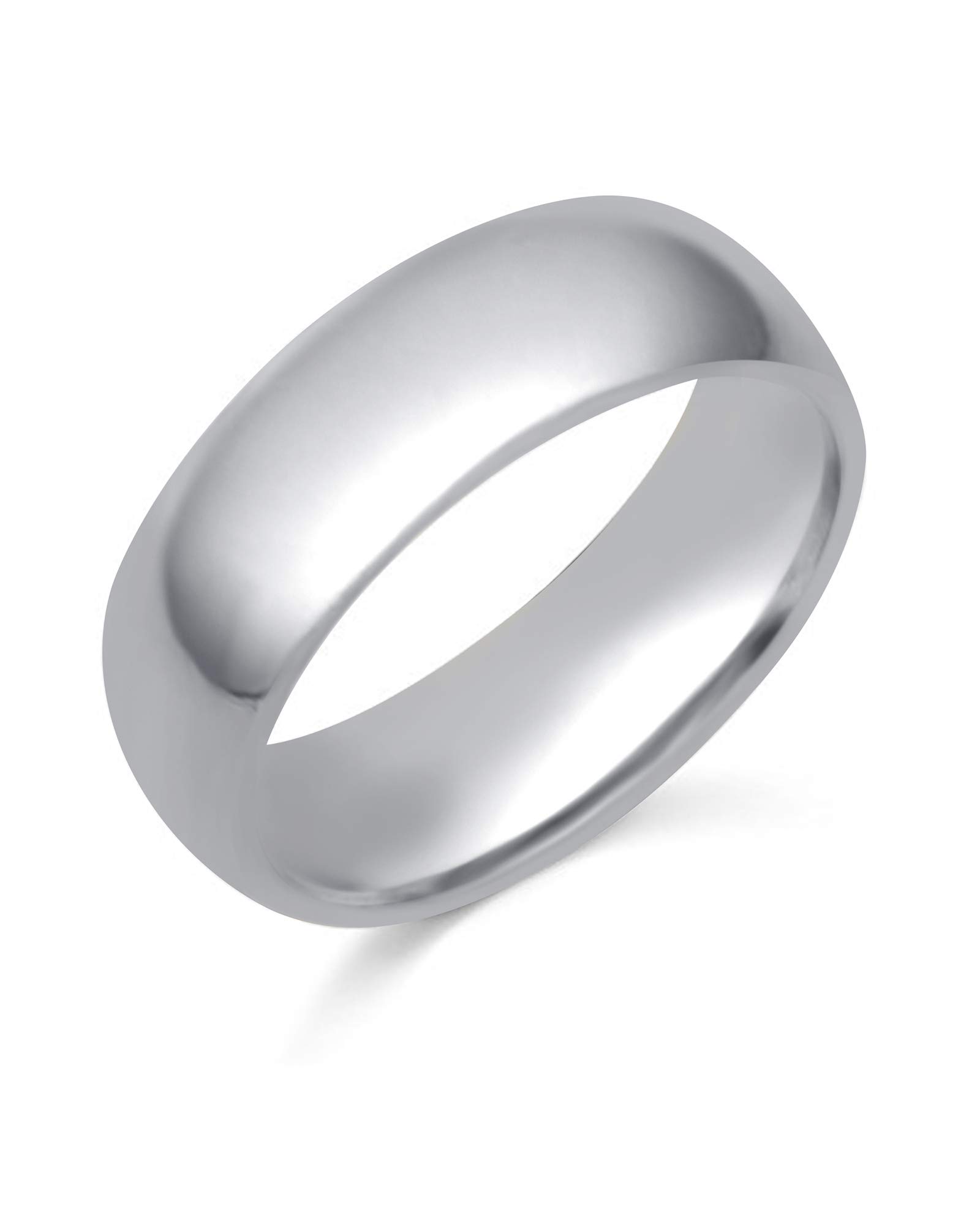 10K Solid Gold Comfort Fit Wedding Band - 2MM to 8MM High Polished Unisex Ring for Men & Women | Anniversary, Engagement, Promise Ring Gift | White Gold & Yellow Gold Options with Jewelry Box