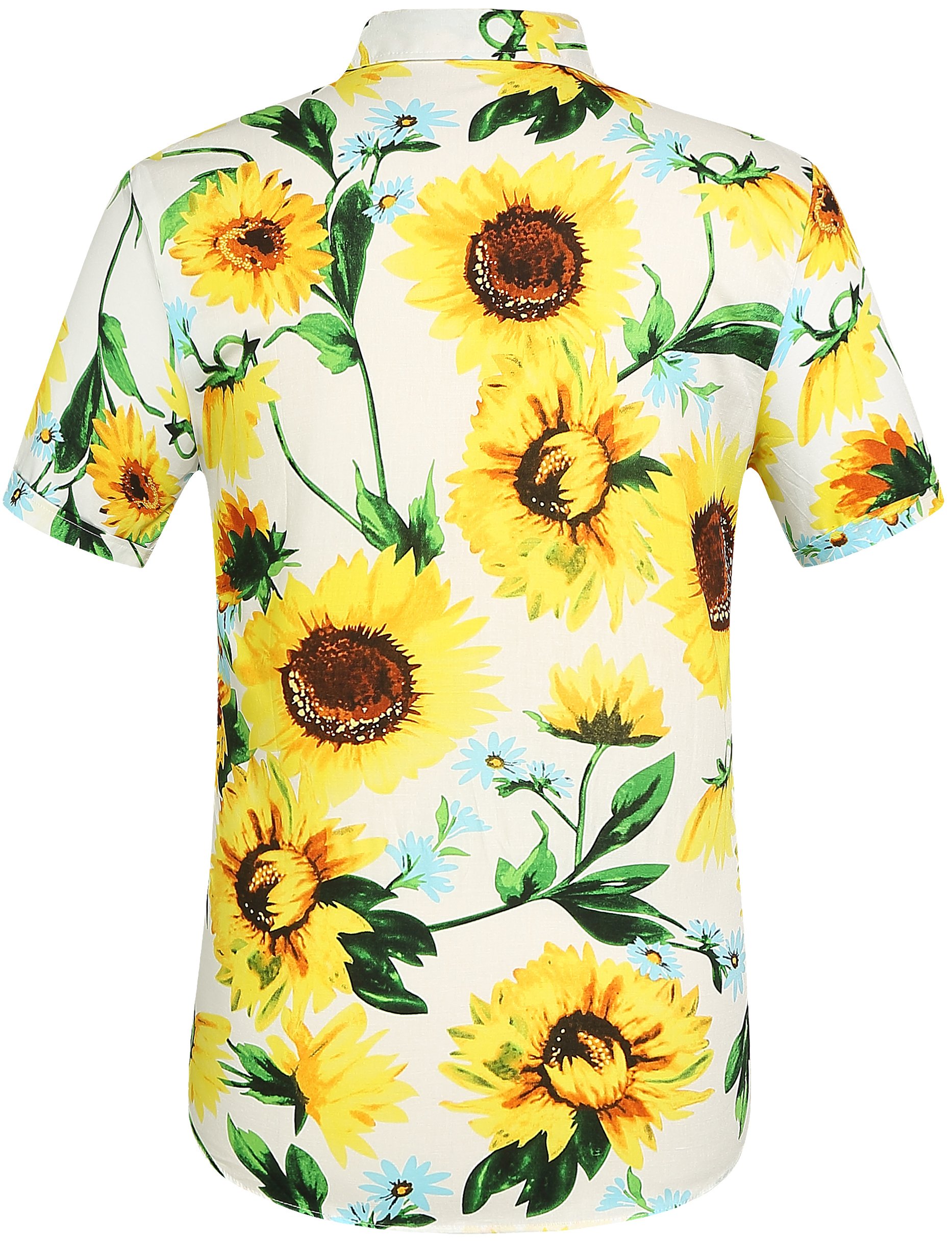 Men's Hawaiian Shirt - Tropical Floral Short Sleeve Button Down Beach Shirt | Perfect for Summer Vacation, Luau Party & Casual Wear