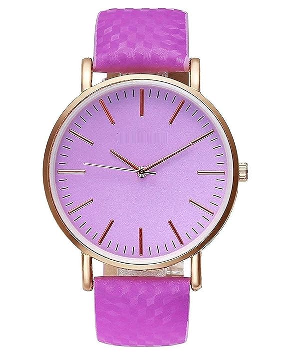 AMIGOS Women's Genuine Leather Analog Watch - Color-Changing White to Pink Dial, Adjustable Strap for Girls & Women | Perfect for Everyday Wear, Office & Special Occasions | Pack of 1