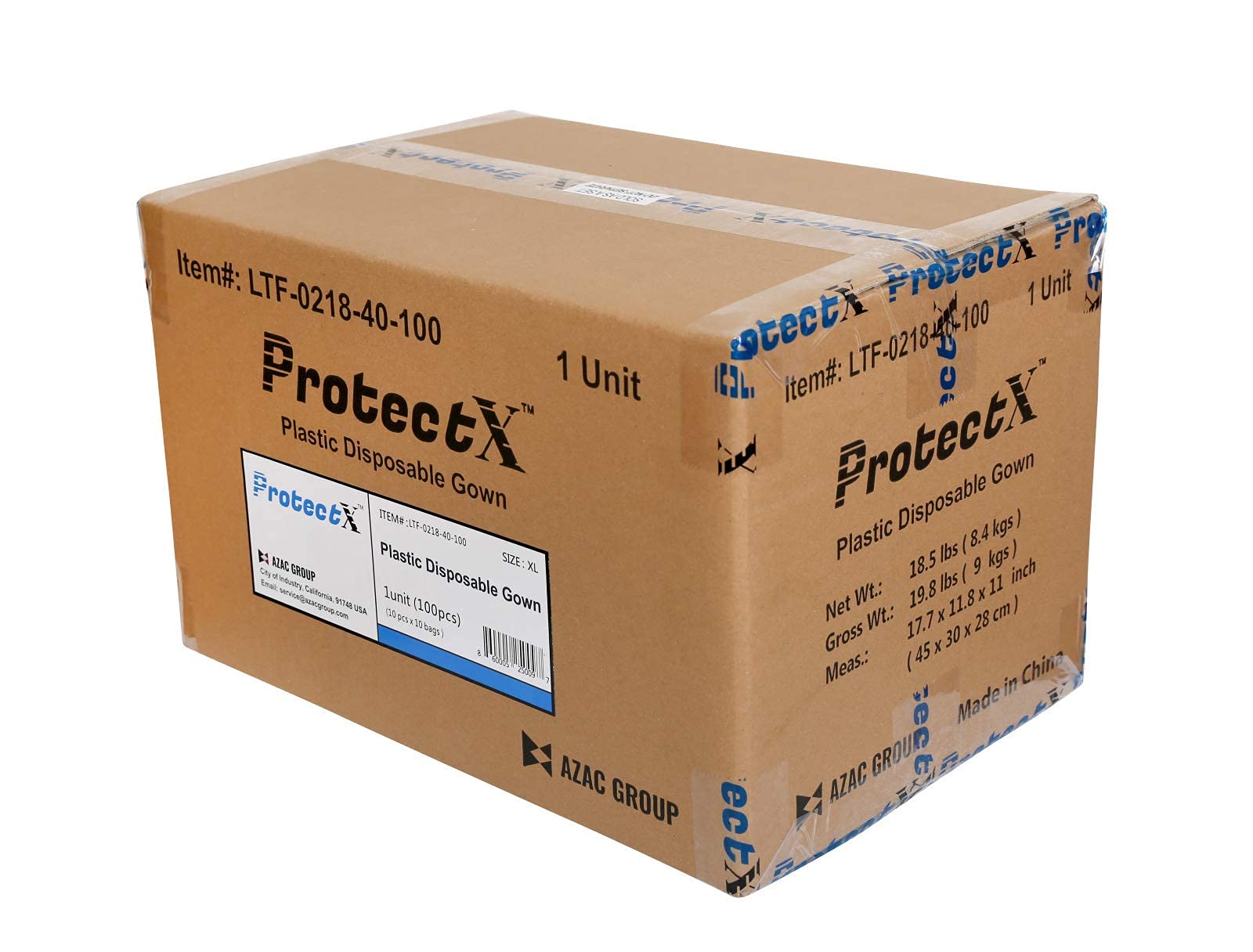 ProtectX Level 4 Disposable Isolation Gowns - 100 Pack | Medical PPE for Hospitals, Clinics & Home Care | Fluid Resistant Protective Coveralls for Healthcare Workers