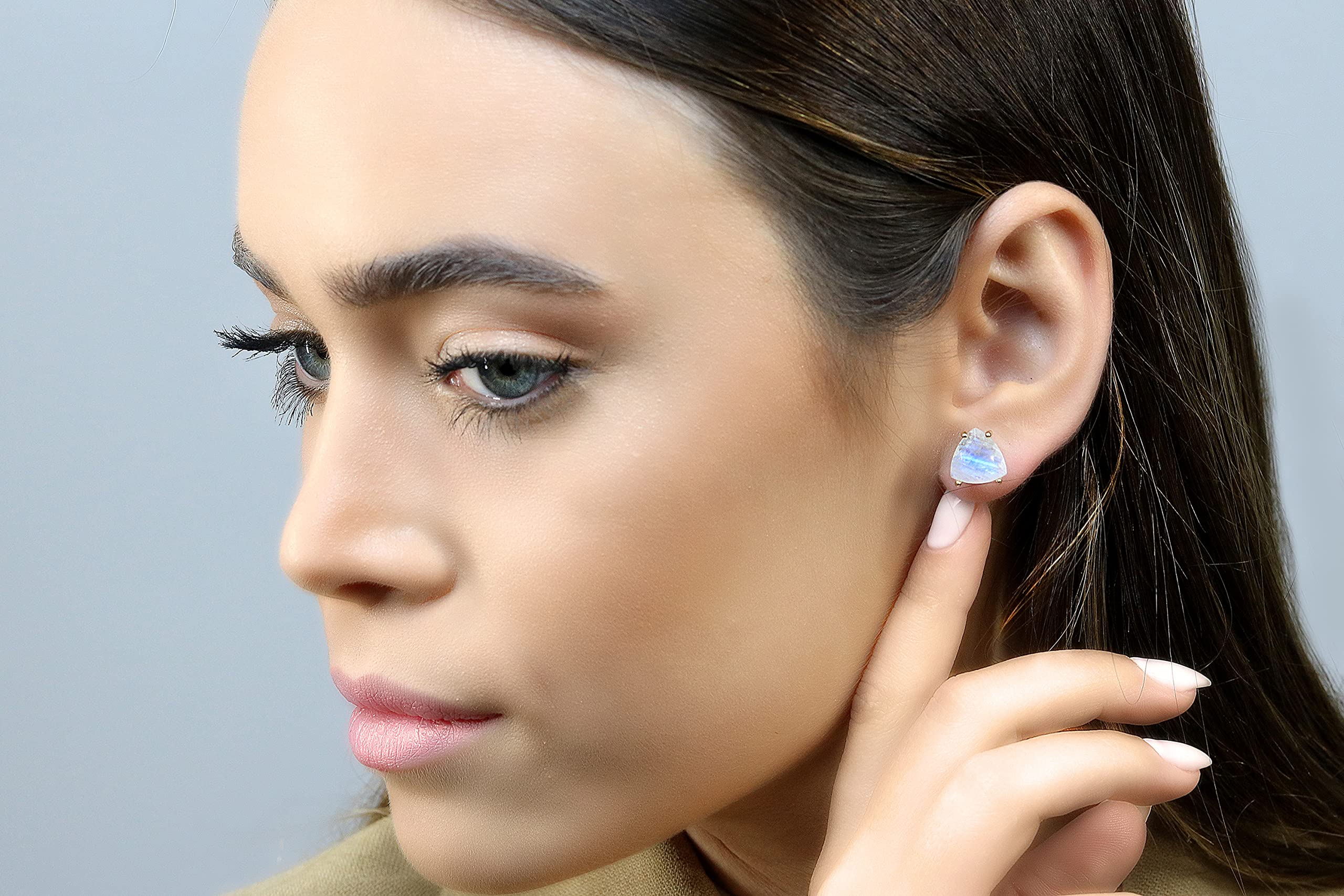 Moonstone Earrings Sterling Silver - Handmade Jewelry for Women - Gifts & Fashion