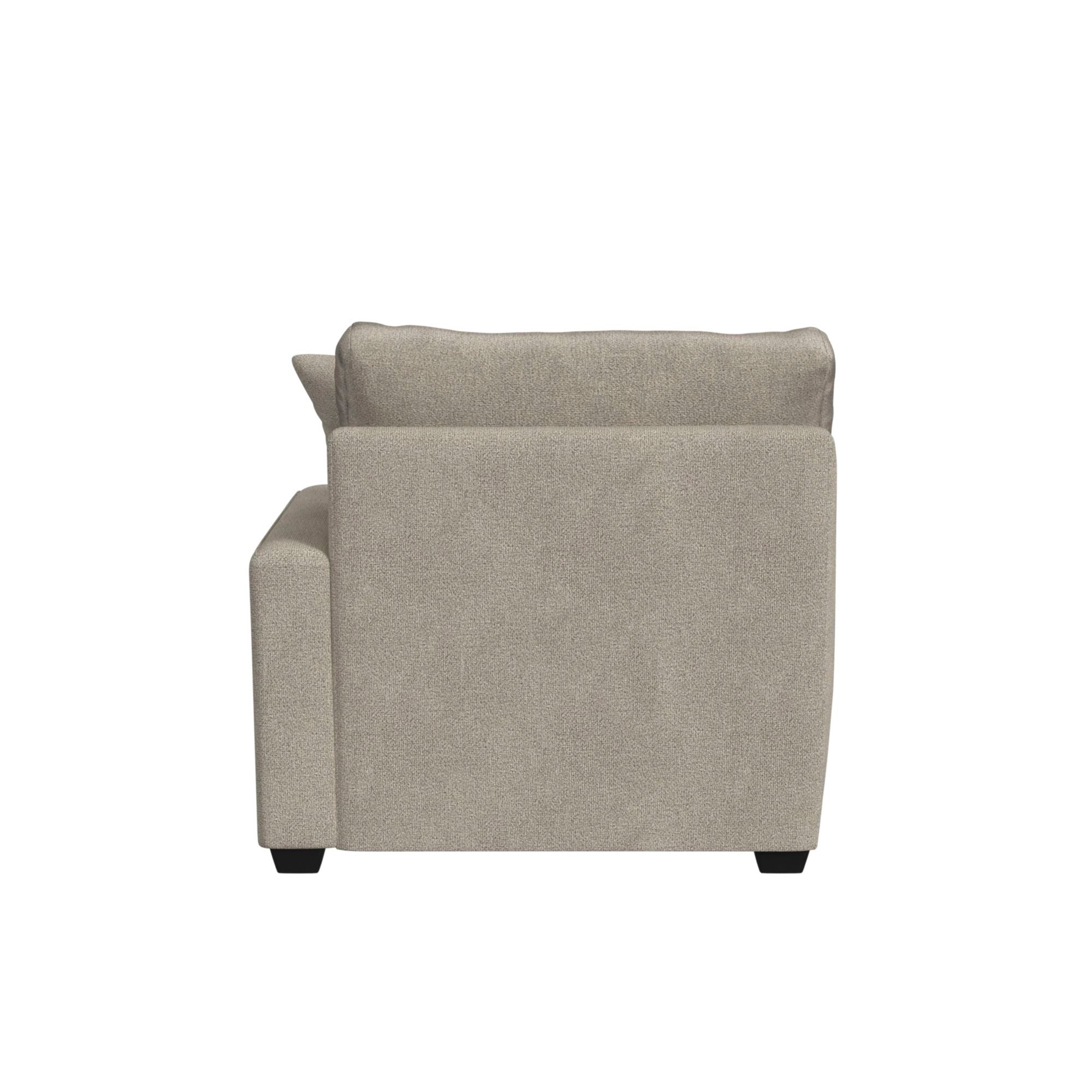Simply Elements Right Chaise Sectional Sofa - Modern L-Shaped Couch with Reversible Chaise for Living Room, Lounge & Home Theater - Comfortable Fabric Upholstery, Easy Assembly