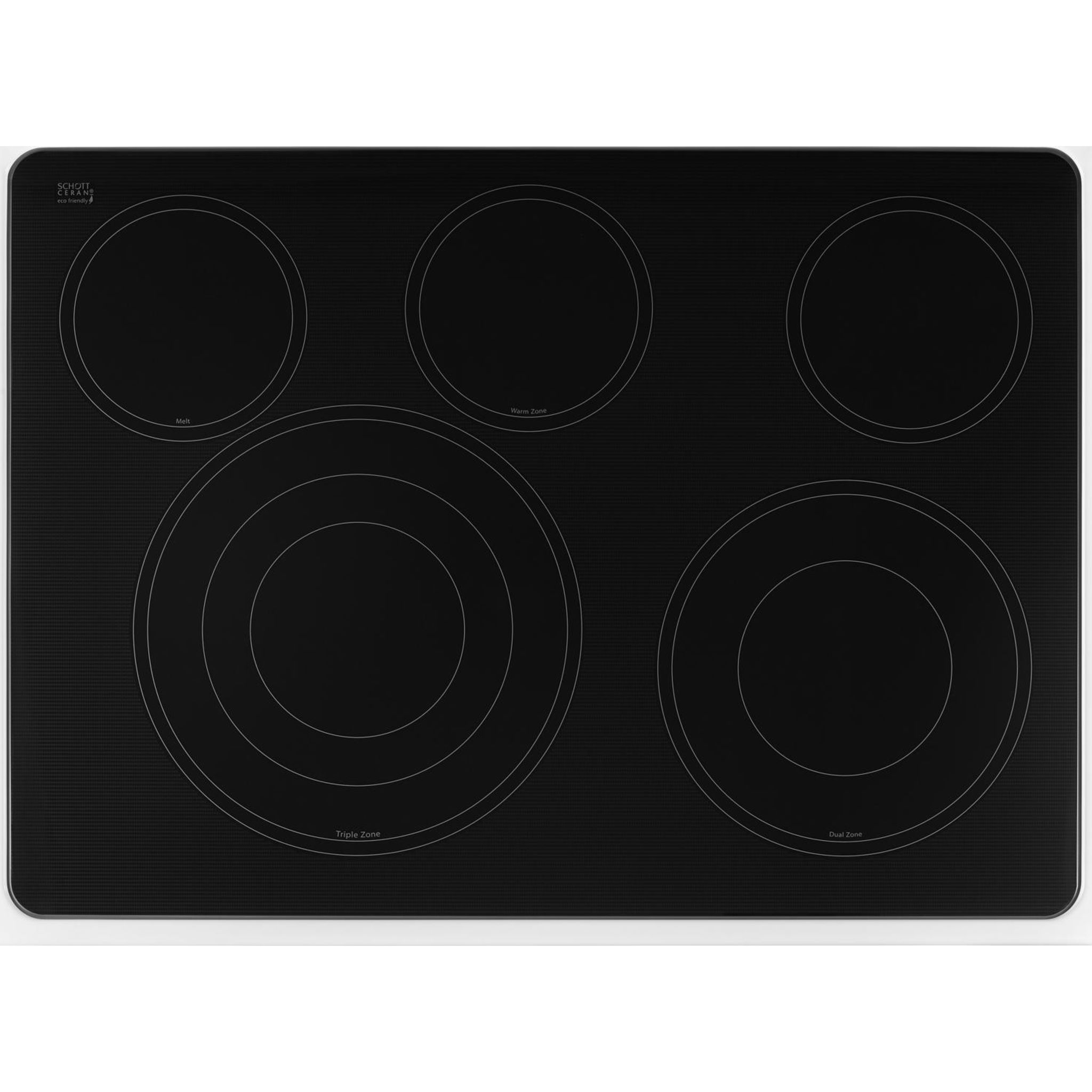 Whirlpool YWFE745H0FH True Convection Range - 30 Inch Freestanding Electric Oven with Self-Cleaning, 5 Burners & White Ice Finish - Perfect for Baking, Roasting & Family Cooking