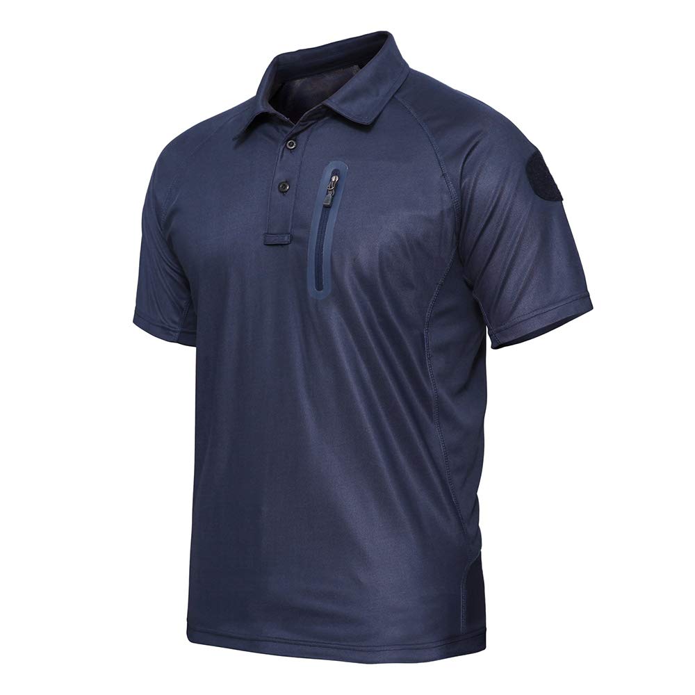 FTIMILD Men's Tactical Polo Shirt - Quick-Dry Moisture Wicking Short Sleeve Performance Shirt for Outdoor, Hiking, Camping & Work | Military Style Tactical Apparel