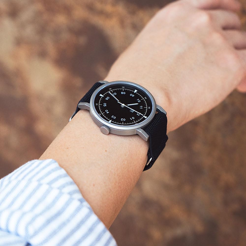 40mm Unisex Swiss Automatic Movement Watch with Parachute Strap & Sapphire Crystal Glass - Waterproof Luxury Timepiece for Men & Women - Perfect for Outdoor Adventures, Business Meetings & Everyday Wear